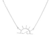 Sopodbacker Collana Uomo Donna Gioielli Ciondolo Pendente Necklace Sunshine Sunflower Collana Donne Oceano Gioielli Uomo Retrò Semplice 钢色
