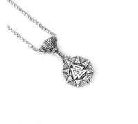 Sopodbacker Collana Uomo Donna Gioielli Ciondolo Pendente Necklace Triangolo Vichingo Collana Con Ciondolo Runa Accessori Retrò Gioielli Uomo E Donna Geometria Punk 单吊坠