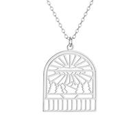 Sopodbacker Collana Uomo Donna Gioielli Ciondolo Pendente Necklace Via Lattea Sistema Solare Ufo Collana Donne Uomini Pendente Collana Vintage Regalo 钢色