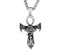 Sopodbacker Collana Uomo Donna Gioielli Ciondolo Pendente Necklace Vintage Occhio Di Horus Croce Hip Hop Moda Ciondolo Collana Gioielli Uomini E Donne Punk 单吊坠