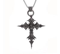 Sopodbacker Collana Uomo Donna Gioielli Ciondolo Pendente Necklacevintage Gothic Skull Jesus Cross Ciondolo Collana Uomini Punk Amuleto
