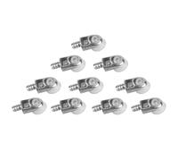 Soporte de estante de 10 piezas, soporte de tablero de capa de estante de gabinete de plástico de metal resistente para armario de cocina, Refuerzo de estante de vidrio