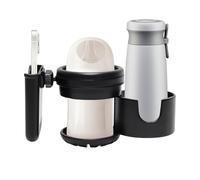 Soporte de taza de cochecito, rejilla de botella de cochecito rotativo de 360 grados, 8.66x3.35 pulgadas Accesorio de montaje de teléfono, organizador versátil para carritos de compras Scooters Sheade