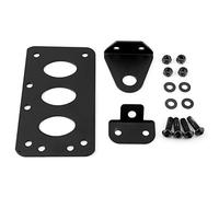 Soporte Lateral Matricula-Portatarga Moto Laterale Portatarga Moto Laterale Adatto Persupporto Moto, Staffa Telaio Retro Universale (Nero)(B) Portatarg