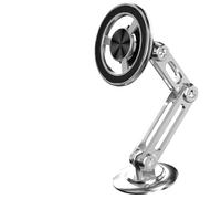 Soporte Movil Coche Supporto Telefono Auto Supporto magnetico per telefono da auto in metallo girevole da 720°, pieghevole, per bocchette dell'aria, supporto GPS per tutti i telefoni(Model 1 Silver)