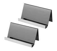 Soporte Para Tarjetas De Visita, Porta Tarjetas De Acero Inoxidable, Exhibidor De Escritorio Doble, Soporte De Oficina Profesional, Organizador De Negocios, Accesorio Interior Hogar Estudio Aula