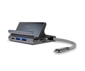 SOPORTE UNIVERSAL PARA TABLET Y SMARTPHONE 4SMARTS CON HUB 7 EN 1 GRIS