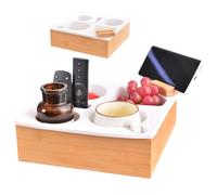 Soportista del divano - Vassoio per renne con supporto rimovibile, elegante supporto per divano | Vassoio in legno per bevande e snack, accessorio pratico per il e relax sulla poltrona o d