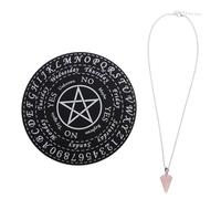 SOPOTUTU 1 Set Serie di Stelle Decorazione a Pendolo Sospeso Gioco da Tavolo a Pendolo Decorazione della Tavola di Casa Collana a Pendolo Forniture di Divinazione di Legno