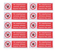 SOPOTUTU 10 Pezzi Adesivi Segnale Vietato Accesso per Interni ed Esterni Etichette Sicurezza Cautela Resistente alle Intemperie per Aree Private e Restrizioni Adesivi Avviso No Entrance per