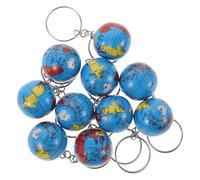 SOPOTUTU 10 pezzi Portachiavi Globo Terra Internazionale Leggero e Portatile con Anello Accessorio Versatile per Chiavi e Zaini Decorazione Dettagliata per Donne e Uomini