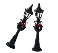 SOPOTUTU 2 Pezzi Lampioni Miniatura per Casa delle Lampade da Giardino Decorazione per Scenario Natalizio