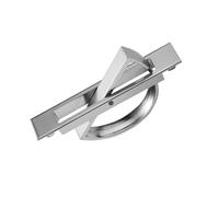 SOPOTUTU 2 Pezzi Maniglie Invisibili per Mobili in Metallo Spazzolato, Maniglia del Cassetto Nascosta per Armadietti, Guardaroba Tatami e Porte, Accessori Cucina per Mobili Moderni