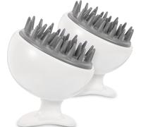 SOPOTUTU 2 pezzi Massaggiatore Capelluto da Viaggio Spazzola Esfoliante Resistente per Cute Design Ergonomico Compatto per Bagno e Hotel Adatto Tutti i Tipi di Capelli Uso Manuale per
