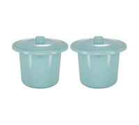 SOPOTUTU 2 pezzi Vasino Notturno per Adulti in Plastica Spesso con Coperchio Orinale Portatile Antiscivolo e Colore Casuale Colore Casuale