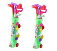 SOPOTUTU 2 set Giochi Golf per Plastica Verde Giocattoli Educativi per Attività Sportive Outdoor e Indoor Adatto e Genitori per Sviluppo Motorio e Divertimento