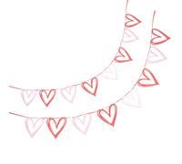 SOPOTUTU 2 Set Striscioni a Forma di Cuore Scritta Love Glitterata Decorazioni Sospese per Festa di San e Matrimonio Ghirlande di Bandierine Rosse per Pareti Porte e