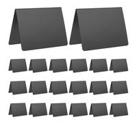 SOPOTUTU 20 Pezzi Mini Lavagna da Tavolo in PVC Nera 100X75Mm Cancellabile Riutilizzabile per Messaggi Menu e Segnaposto in Spazi Compatti Uso Cucina e Catering