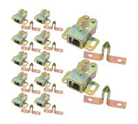 SOPOTUTU 20 Pezzi Set 20 Pezzi Chiusure a Scatto per Ante Armadietti Doppio Rullo Silenzioso, Ferramenta Metallo per Mobili Cucina e Armadio, Chiusura Sicura per Porte Doppie Uso Domestico