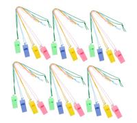 SOPOTUTU 24pezzi Collane Fischietti Colorati Al Neon Per Ragazzo Per Feste Di Calcio Formazione Degli Insegnanti Divertimento All Fischietti Di Plastica Rumorosi Per Allenatori e Arbitri