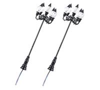 SOPOTUTU 2pezzi Lampioni Miniatura Per Case Delle Bambole Modelli Di Luci Da Cortile Materiale Resistente e Stabile Per Decorazioni Di Paesaggio in Miniatura