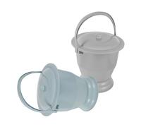 SOPOTUTU 2pezzi Vaso Da Notte Portatilper Adulti Con Coperchio Di Urinatoio Plastica Per Casa e Ospedale Stabilità e Facilità Uso Per Anziani e Persone Disabili