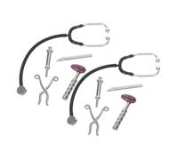SOPOTUTU 2sets Mini Stetoscopio Set Accessori Per Casa Bambole Strumenti Cura Ospedale in Scala Per Giocattoli Educativi Per Ragazzo