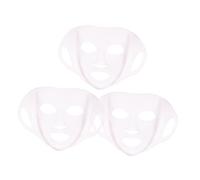 SOPOTUTU 3 Pezzi Maschera Riutilizzabile in Silicone Copertura Aderente e Confortevole Design Pieghevole Leggero per Skincare Adatta per Uso Prolungato