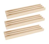 SOPOTUTU 3 pezzi Porta Tessere Domino in Legno di Pino con Supporto Antiscivolo Base Multi-slot per Giochi da Tavolo come Domino e Carte Design Elegante e Leggero per Uso Familiare e