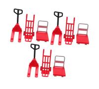 SOPOTUTU 3 Set Miniature Forklift Construction Tool Models For Dollhouse Micro Landscaping Realistic Moving Equipment For Creative Play And Learning