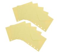 SOPOTUTU 30 Pezzi Buste per Raccoglitore con Buste Porta Documenti in Carta Gialla Organizer per Ricevute Carte e Contanti per Quaderni ad Anelli Piccoli