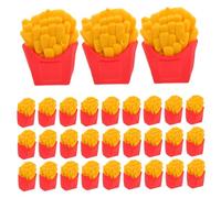 SOPOTUTU 30 Pezzi Gomme Cancellare Creative Patatine Fritte per Ragazzi e Ragazze Gommine in Tpr Resistenti per Scuola Studenti e Regali Feste