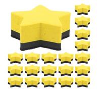 SOPOTUTU 30 Pezzi Mini gomma magnetica cancellabili a secco in classe cancellino per lavagna per la scuola gomme da cancellare per lavagne bianche Yellow