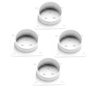 SOPOTUTU 4 pezzi Kit Piastra Montaggio Gambe Mobili Angolare in Ferro Resistente Supporto Rinforzato per Tavoli e Sedie Facile Installazione con Preforati Adatto per Riparazioni e Te