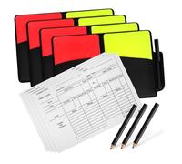 SOPOTUTU 4 Set Calcio e Pallavolo con Cartellini e Gialli in PVC Taccuini Segnapunti e Matite Kit Completo Strumenti per Gestione Partite Sportive Adatto Gare Ufficiali e Amatoriali