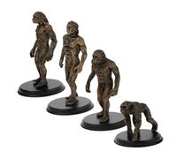 SOPOTUTU 4pezzi Modelli Di Evoluzione Umana Simulazione Dettagliata Per Insegnamento e Decorazione Figurine Realistiche Di Antropologia Per Scenari Educativi e