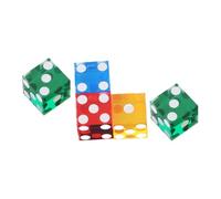 SOPOTUTU 5 Dadi Acrilici Trasparenti per Giochi da Tavolo e Scommesse Angoli Retti Punti Precisi Resistenti e Sicuri per Feste e Campeggio Colore Casuale Colore Casuale