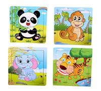 SOPOTUTU 5 pezzi Puzzle in Legno Educativo per Animali Elefante Felino Panda Scimmia Farfalla Giocattolo Interattivo per Ragazzi e Ragazze Gioco Montessori per Anni di Sviluppo Cognitivo