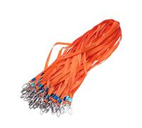 SOPOTUTU 50 pezzi Laccio Badge Collo con Clip Cordino Portacarte Arancione per Id Badge Tesserini Ufficio e Scuola Comodo e Facile Usare
