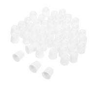 SOPOTUTU 50pezzi Cappucci in Plastica Con Tappo Vite Antispreco Ermetico Per Tubetti Ricaricabili Copritubi Per Pasta Per Denti e Pomate Per Viaggi e Uso Quotidiano