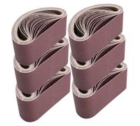 SOPOTUTU 6 Nastri Abrasivi Grana 80 4X24 per Levigatrice a Nastro Carta Vetrata Resistente per Levigatura Metalli Non Ferrosi Accessori Leggeri per Utensili da Banco e Lucidatura