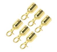 SOPOTUTU 6 pezzi Ganci in Dorata con Molla Resistente Terminali per Corde e Barriere per Gestione Folla e Decorazioni Tappeto Facili da Installare e Antiscivolo per Uso Esterno