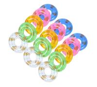 SOPOTUTU 60 pezzi Mini Ciambelle Gonfiabili per Nuoto e Animali Anelli Piscina Sicuri e Resistenti con Motivo Anatra Galleggianti Leggeri per Spiaggia Piscina e Decorazioni Estive