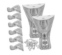 SOPOTUTU 8 Pezzi Supporti d Vintage per Mobili in Piedini Decorativi Antivibrazione per Casse in Staffe Angolari Lisce e Resistenti per Camera e