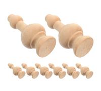 SOPOTUTU 8 Pinnacoli in Legno Grezzo Stile Vittoriano 6,5x2,5 Cm per Balaustre Scale e Terminali Letti a Baldacchino, Decorazioni Fai da Te Resistenti alle Intemperie per Interni ed