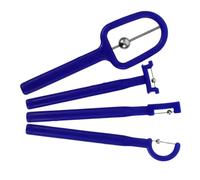 SOPOTUTU Allenatore la Lingua 4 Pezzi in Plastica Blu, Strumento per Esercizi Muscolari Orali e Formazione di Riabilitazione del Linguaggio, Portatile per Migliorare Pronuncia