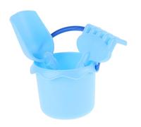 SOPOTUTU Attrezzi Giardinaggio per Secchio Acqua Pala e Rastrello Mini per Piantare e Scavare Giocattoli Educativi per Ragazzi e Ragazze Design Ergonomico e Portatile