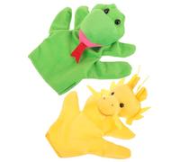 SOPOTUTU Burattini a Mano Animali in Peluche 2 Pezzi, Giocattoli Interattivi Genitore-figlio per Raccontare Storie, Burattini per Casa, Scuola e Asilo, Morbidi e Resistenti