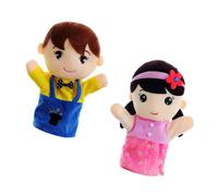 SOPOTUTU Burattini a Mano Famiglia 2 Pezzi Set Peluche Morbido Marionette per Gioco di Ruolo Interattivo Narrazione Educativa per Genitori e Figli