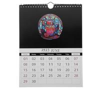 SOPOTUTU Calendario Tema Scuro da Parete e Tavolo Planner Mensile e Annuale con Spazi Memo e Controlli Giornalieri Design Moderno per Casa Ufficio e Studio